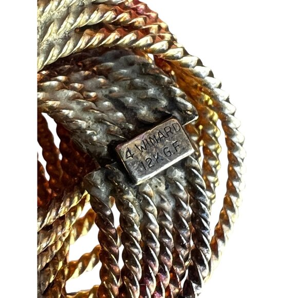 Vintage Winard 12K Gold-Filled Twisted Rope Knot Brooch Pin Vintage Granny Core - Picture 7 of 10
